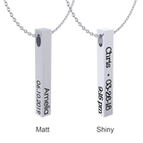 Cubic Bar Men's Necklace