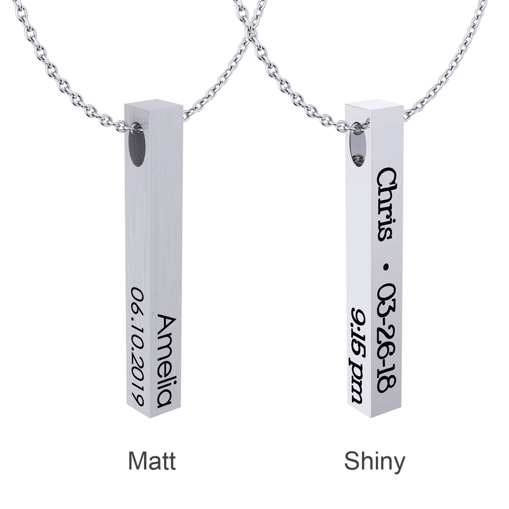 Cubic Bar Men's Necklace