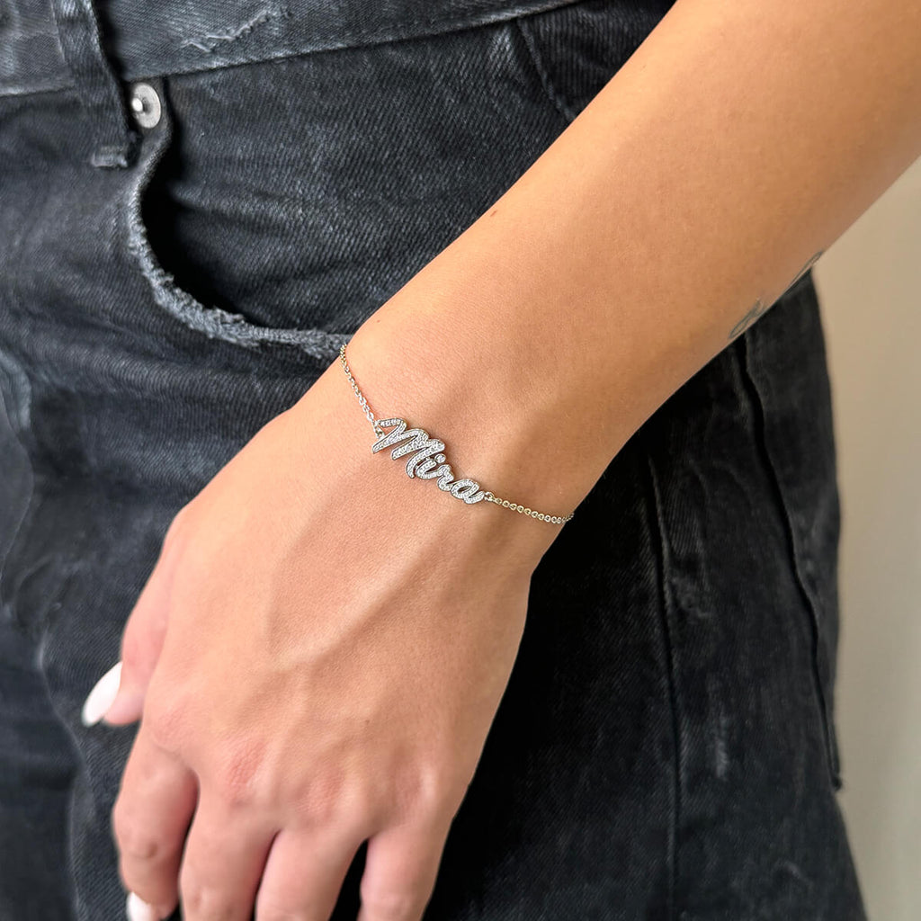 Custom Name Diamond Bracelet