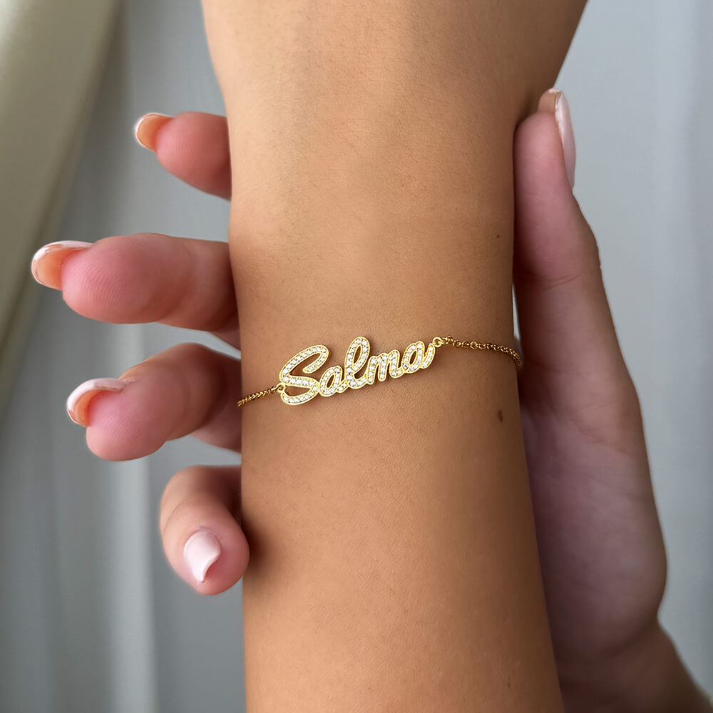 Custom Name Diamond Bracelet