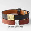 Name Plates Leather Bracelet