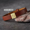 Name Plates Leather Bracelet