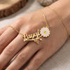 Daisy Flower Name Necklace