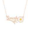 Daisy Flower Name Necklace