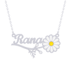 Daisy Flower Name Necklace