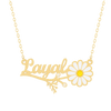 Daisy Flower Name Necklace