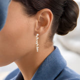 Diamond Hive Drop Earrings