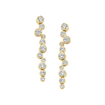 Diamond Hive Drop Earrings