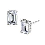 Emerald Cut Diamond Studs