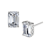 Emerald Cut Diamond Studs