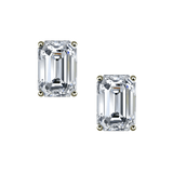 Emerald Cut Diamond Studs