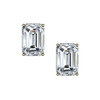 Emerald Cut Diamond Studs