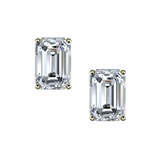 Emerald Cut Diamond Studs