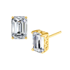 Emerald Cut Diamond Studs