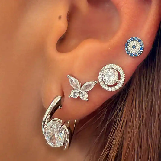 Mini Evil Eye Round Studs