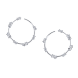 Fancy Diamond Hoop Earrings
