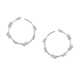 Fancy Diamond Hoops