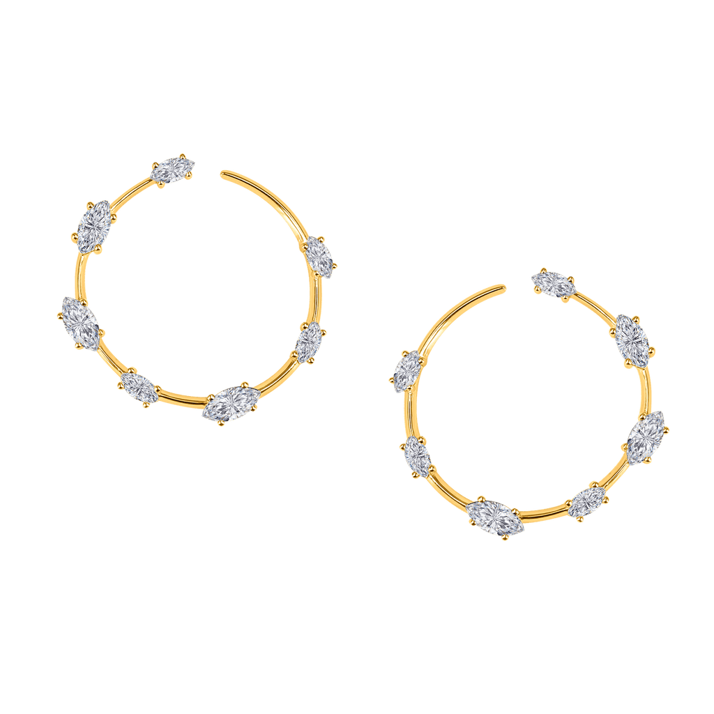 Fancy Diamond Hoops