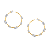Fancy Diamond Hoop Earrings