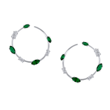 Fancy Diamond Hoop Earrings