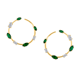 Fancy Diamond Hoop Earrings