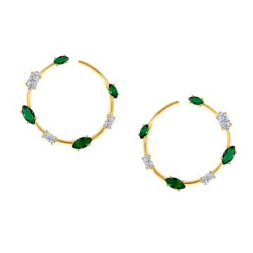 Fancy Diamond Hoops