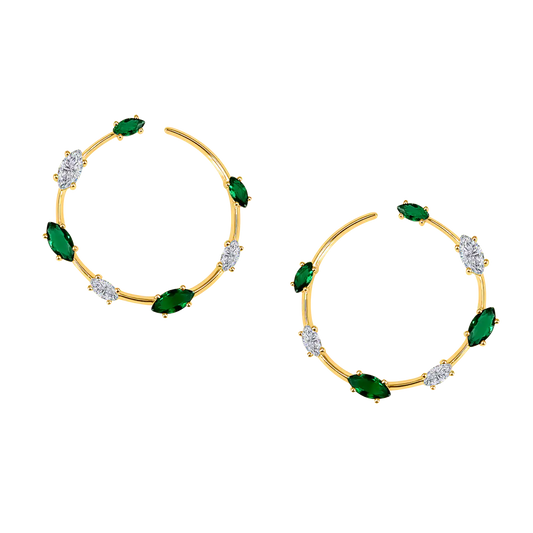 Fancy Diamond Hoops
