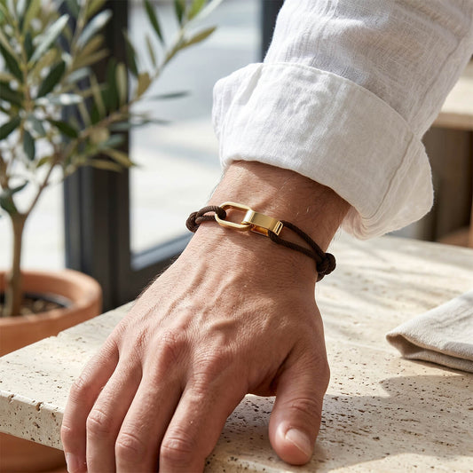 Flat Links Cord Bracelet