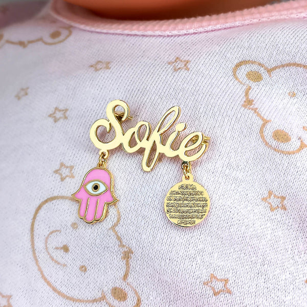 Baby Name Gold 18K Brooch