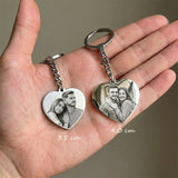 Heart Photo Engraved Keychain