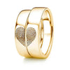Matching Heart Fingerprint Couple Rings