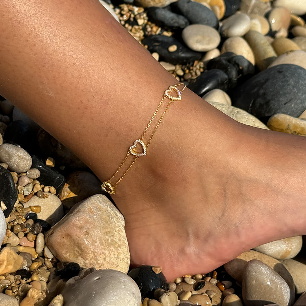 Hearts Diamond Anklet