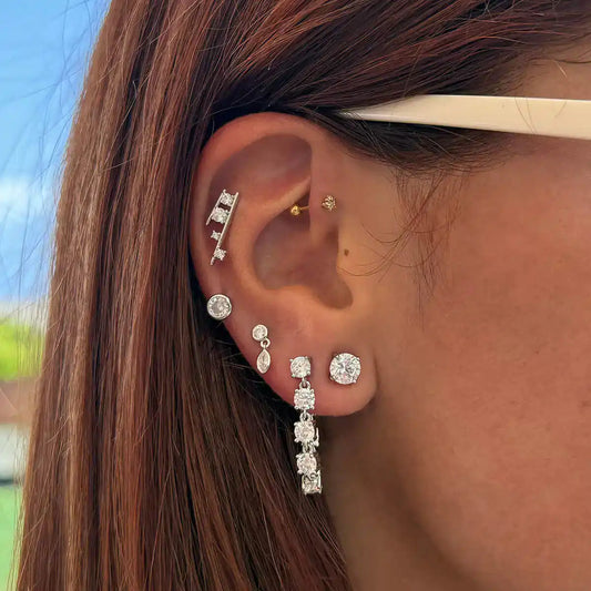 Leaf Diamond Studs
