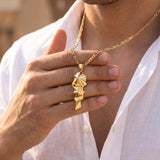 Lebanon 3D Map Men's Necklace
