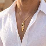 Lebanon 3D Map Men's Necklace