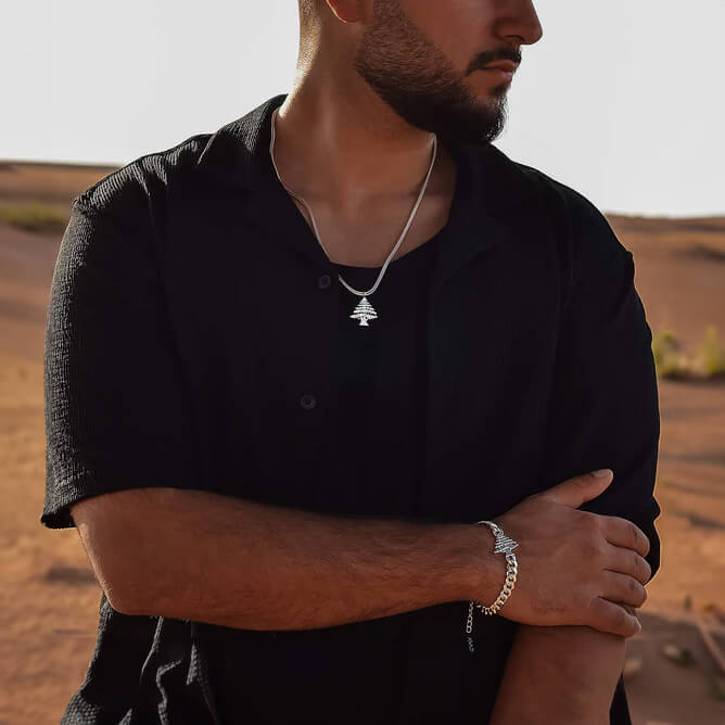 Lebanon Cedar Tree Men's Necklace