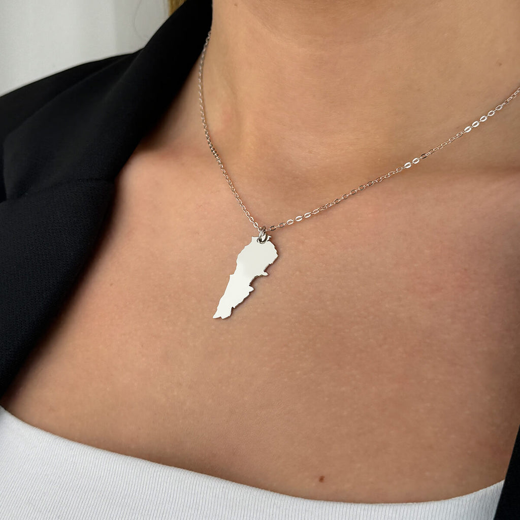 Lebanon Map Necklace