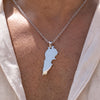 Lebanon Map Men's Necklace