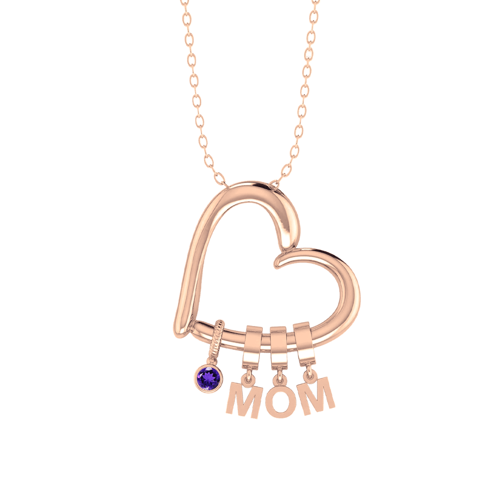 Love Heart MOM Necklace