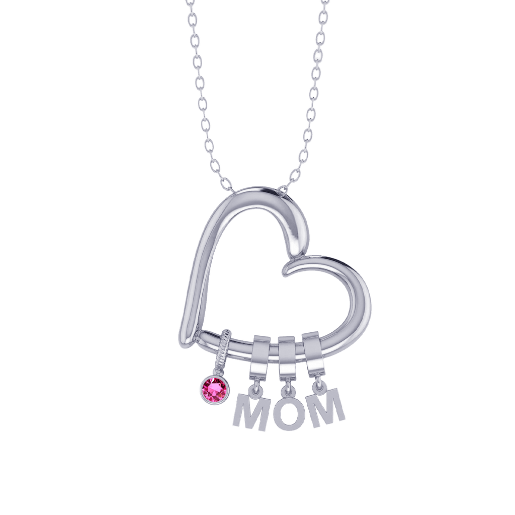 Love Heart MOM Necklace