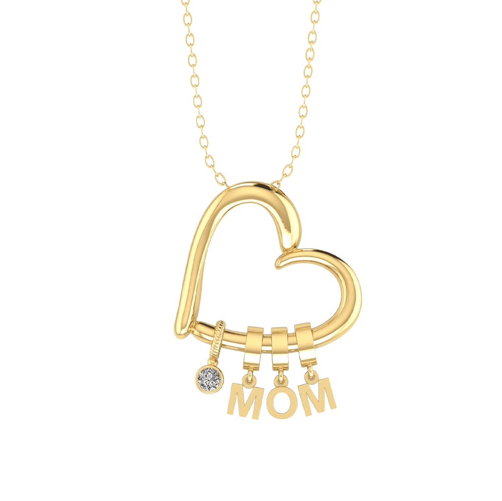 Love Heart MOM Necklace