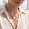 Love Heart Drop Initials Necklace