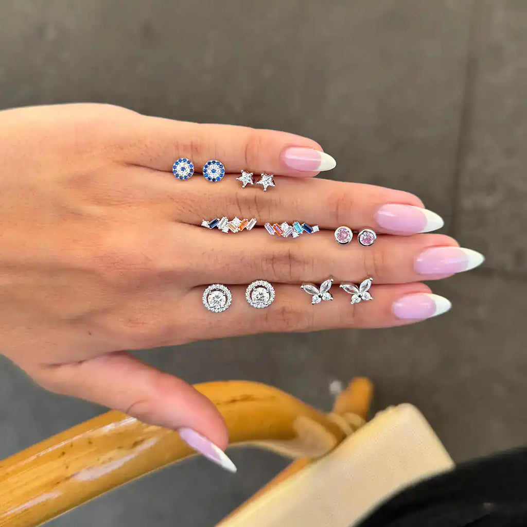Mini Star Diamond Studs - Silver 925 | Pegor Jewelry - Pegor Jewelry