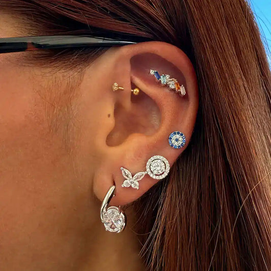 Oval Diamond Hoops
