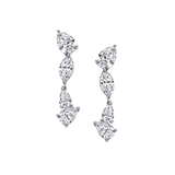Multi Diamond Drop Earrings