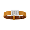 Mustard Yellow Leather Plates Bracelet