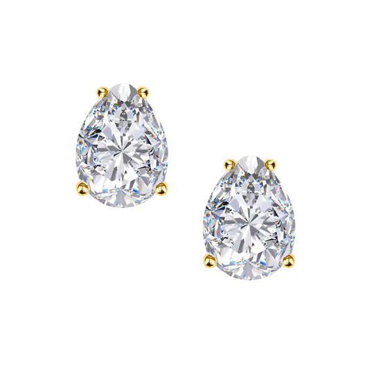 Pear Shape Diamond Studs