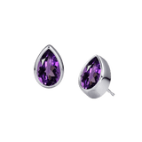 Pear Shaped Birthstone Studs