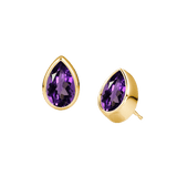 Pear Shaped Birthstone Studs