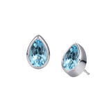 Pear Shaped Birthstone Studs